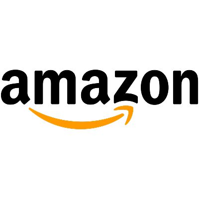 Amazon logo with yellow arrow underneath.
